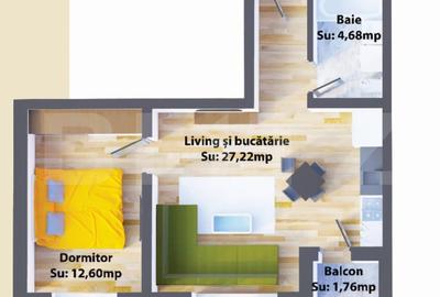 Apartament cu 2 camere decomandat în Periferie