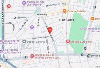 Apartament cu 2 camere semidecomandat, mobilat în Dorobanți