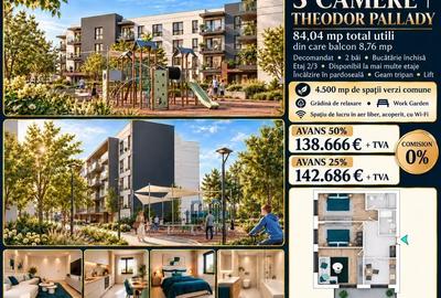 Apartament cu 2 camere decomandat în Theodor Pallady