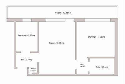 Apartament cu 2 camere semidecomandat în Brâncoveanu