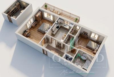 Apartament cu 2 camere decomandat, mobilat în Mănăștur