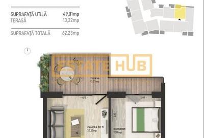 Apartament cu 2 camere decomandat în Central - 1