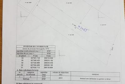Teren de 5757 mp, în Paleu
