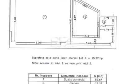 Spațiu comercial, de 65.6 mp, în Rahova