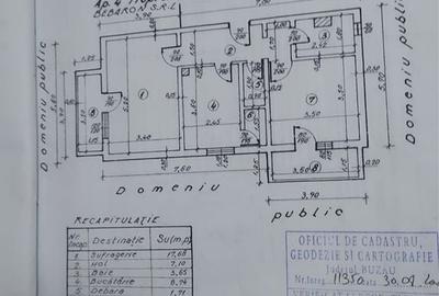 Apartament cu 2 camere decomandat în Băceni