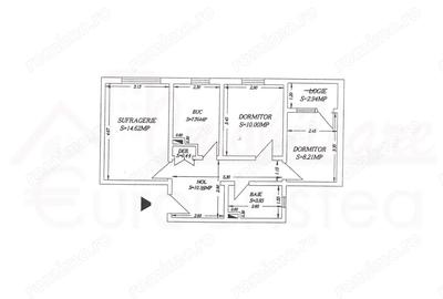 Apartament cu 3 camere decomandat în Ultracentral