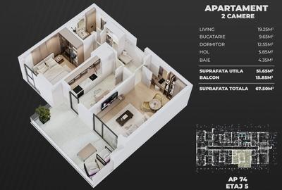Garsonieră decomandată în Berceni