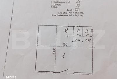 Spațiu comercial, de 60 mp, în Central - 1