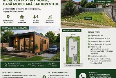 Teren de 133 mp, în Lunei
