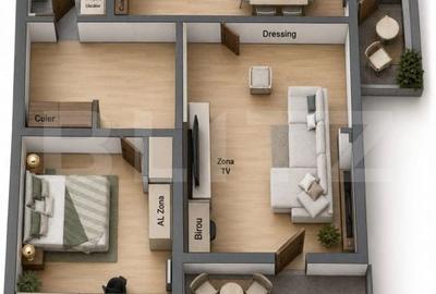 Apartament cu 2 camere în Central
