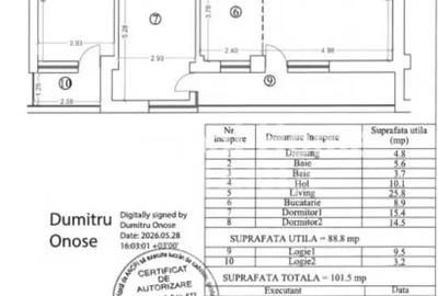 Apartament cu 3 camere decomandat în Străulești
