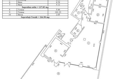 Apartament cu 3 camere în Central