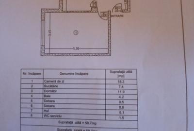 Apartament cu 2 camere decomandat în Est