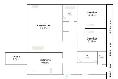 Apartament cu 4 camere decomandat, mobilat în Ultracentral - 1