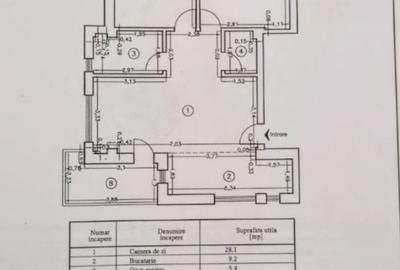 Apartament cu 3 camere în Central