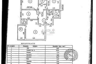 Apartament cu 3 camere decomandat în Central