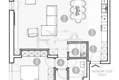 Apartament cu 3 camere semidecomandat în Grivița