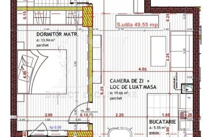 Apartament cu 2 camere în Florești