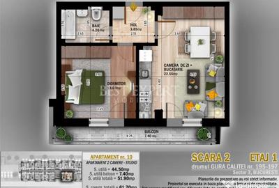 Apartament cu 2 camere semidecomandat în Titan