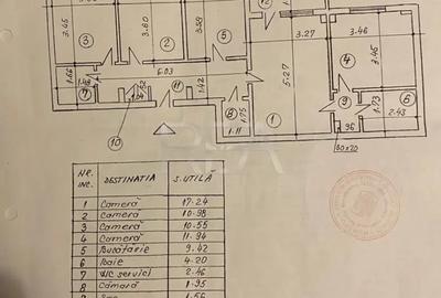 Apartament cu 4 camere semidecomandat în Văcăresti