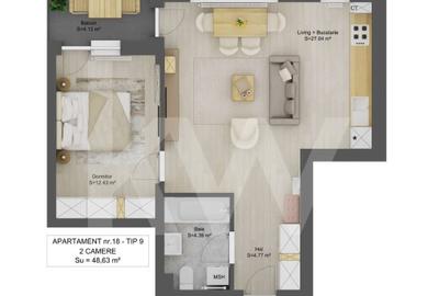 Apartament cu 2 camere semidecomandat în Mihai Viteazul - 6