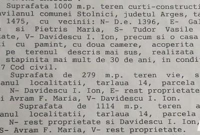 Casă cu 3 camere cu Teren 279 Mp în Stolnici