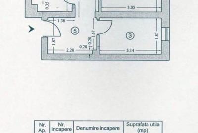 Apartament cu 2 camere decomandat, mobilat în Central