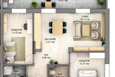 Apartament cu 3 camere decomandat în Șelimbăr - 9