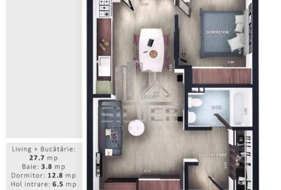 Apartament cu 2 camere semidecomandat în Florești - 2
