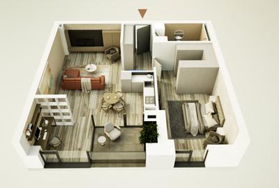 Apartament cu 2 camere în Circumvalațiunii - 2
