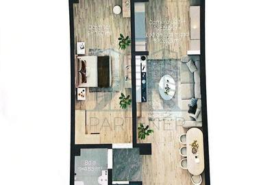 Apartament cu 2 camere în Valea Lupului