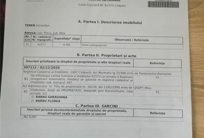 Teren de 4300 mp, în Piscu - 4