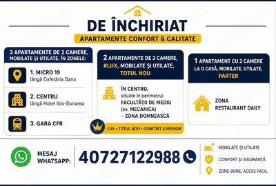 Apartament cu 2 camere semidecomandat în Central - 1
