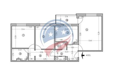 Apartament cu 3 camere decomandat în Lăpuș