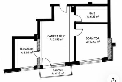 Apartament cu 2 camere decomandat în Central - 1