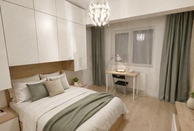 Apartament cu 3 camere semidecomandat, mobilat în Grozăvești