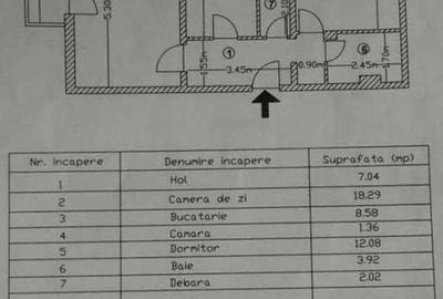 Apartament cu 2 camere decomandat în Central