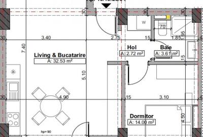 Apartament cu 2 camere decomandat în Mamaia - 6