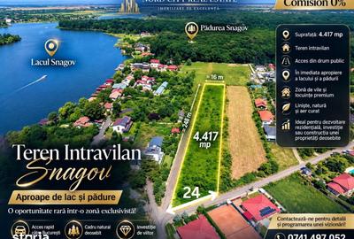 Teren de 4417 mp, în Snagov