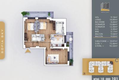 Apartament cu 3 camere semidecomandat în Theodor Pallady