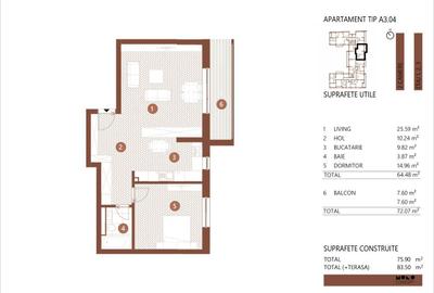 Apartament cu 2 camere decomandat în Barbu Văcărescu - 3