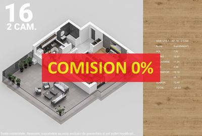 Apartament cu 2 camere decomandat în Titan