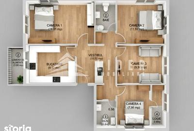 Apartament cu 4 camere decomandat în Mănăștur - 1