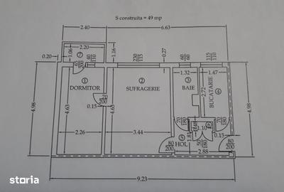 Apartament cu 2 camere nedecomandat în Vest - 2