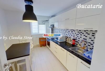 Apartament cu 3 camere semidecomandat, mobilat în Apărătorii Patriei