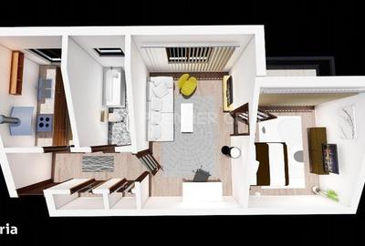 Apartament cu 2 camere nedecomandat în Tudor Vladimirescu - 2