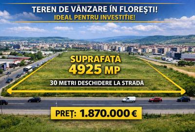 Teren Construcții intravilan de 4925 mp, în Florești - 1