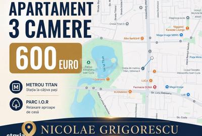 Apartament cu 3 camere decomandat în Nicolae Grigorescu