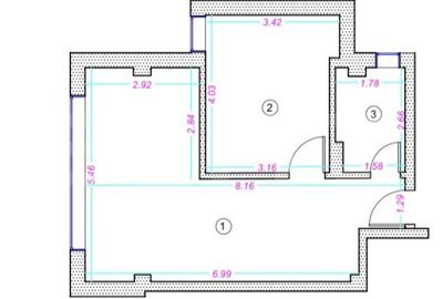 Apartament cu 2 camere semidecomandat în Grigorescu