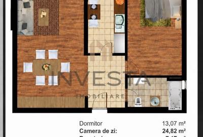 Apartament cu 2 camere decomandat, mobilat în Central - 3